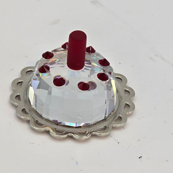 Swarovski Crystal Birthday Cake Rhodium Tray No Box Missing Flame 296555 - Picture 5 of 7